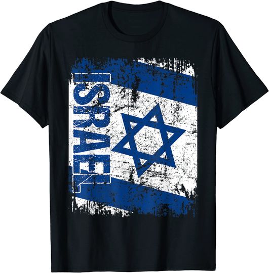 Discover Israel Flag Vintage Distressed T Shirt