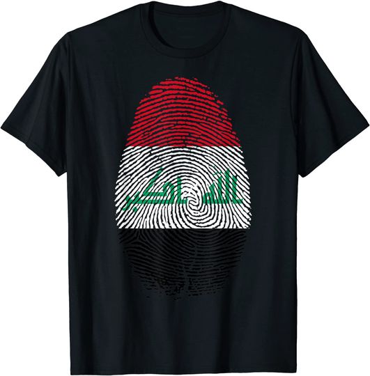 Discover Iraq Flag Fingerprint It Is In My DNA T Shirt