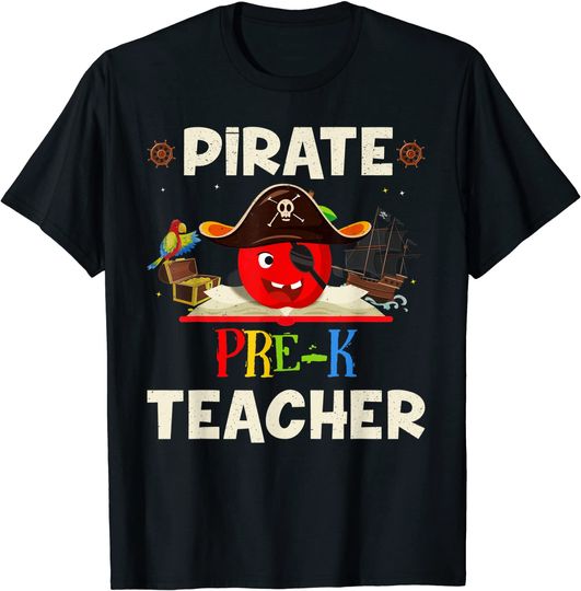 Discover Pirate Pre-k Teacher For Halloween Tees Pirate Day T-Shirt