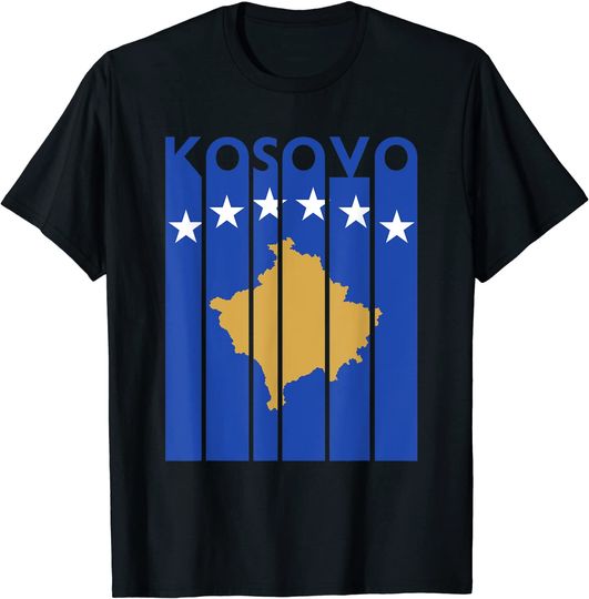 Discover Kosovo Vintage Flag T Shirt