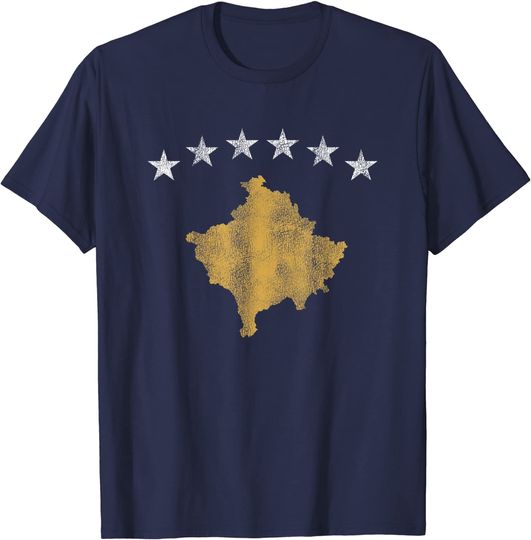 Discover Retro Kosovo Flag T Shirt