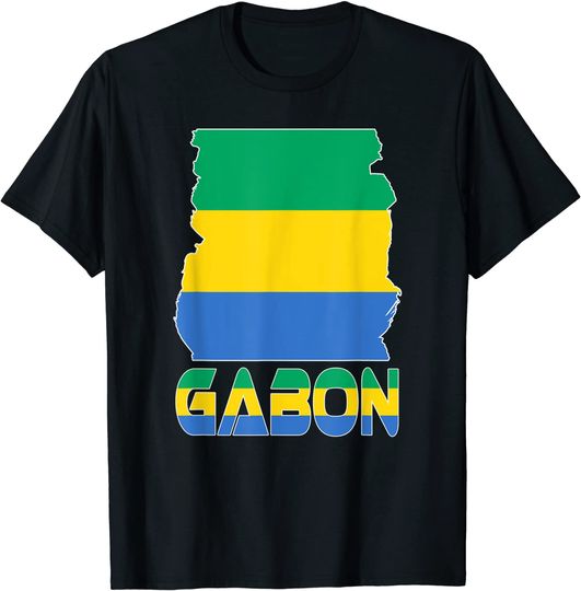 Discover Love Gabon With Gabonese Flag Gabon Pride T-Shirt