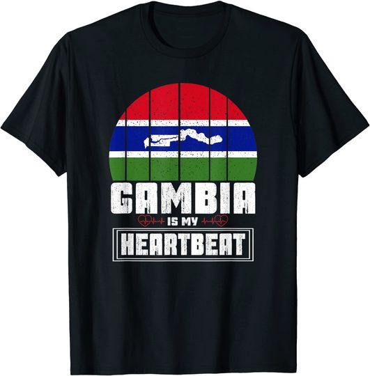 Discover Gambia Is My Heartbeat Love T-Shirt