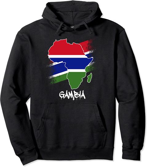 Discover Gambia Flag In Africa Map Love Gambia Gambian Pride Pullover Hoodie
