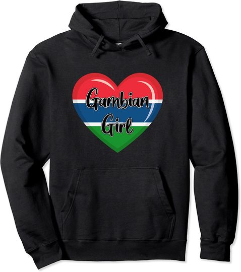 Discover Gambia Flag Shirt for Women Gambian Girl Pullover Hoodie