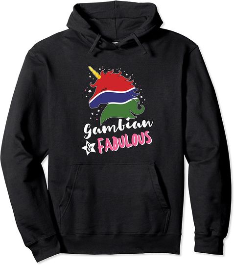 Discover Gambian Unicorn Gambia Flag Pullover Hoodie