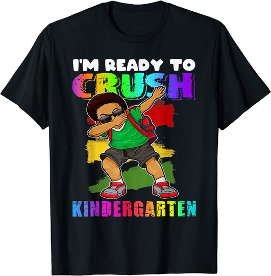 Discover Boy Dabbing I'm ready to Crush Kindergarten Back to School T-Shirt