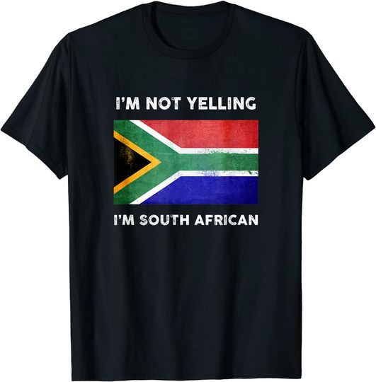 Discover I'm Not Yelling I'm South African Shirt | South Africa Flag T-Shirt