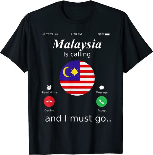 Discover Malaysia Is Calling and I Must Go Flag shirt T-Shirt