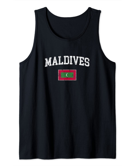 Discover Maldives Flag Vintage Tank Top