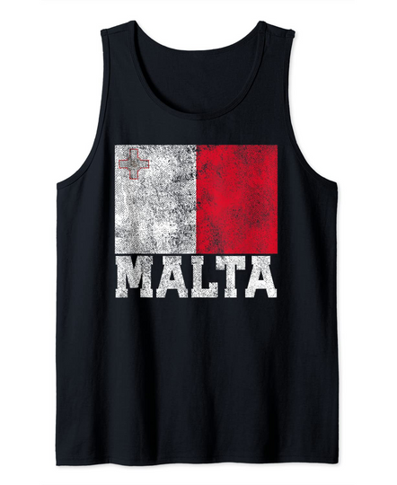 Discover Malta Flag Family Pride Country Shirt Vintage Men Women Tank Top