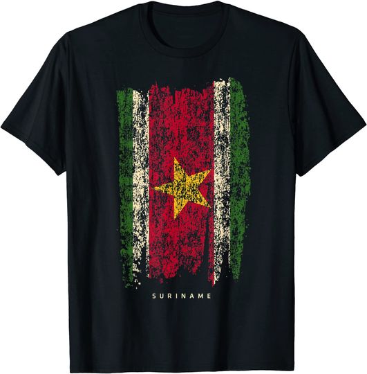 Discover Vintage Suriname Flag Retro Surinamese Flag Surinamese T-Shirt