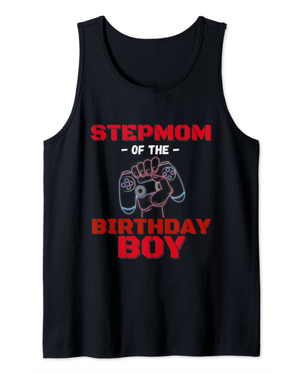 Discover Stepmom of the Birthday Boy Matching Video Gamer Birthday Tank Top