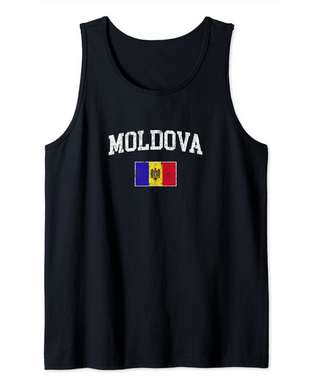 Discover Retro Moldova Flag Vintage Moldovan Flag Moldovan Tank Top