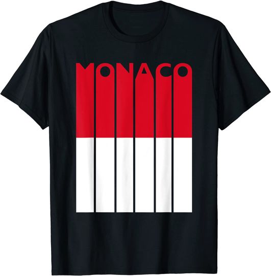 Discover Monaco T-Shirt Vintage Monaco Flag Tee