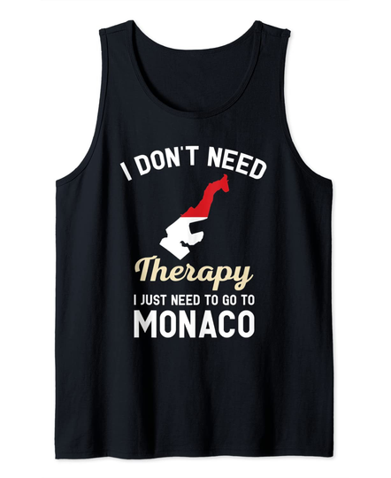 Discover Monaco Flag Map Travel Gifts Tank Top