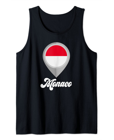 Discover MONACO Flag PIN Tshirt I Love MONACO Travel Tee Tank Top