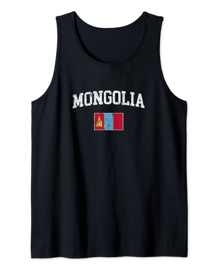 Discover Mongolia Flag Vintage Tank Top