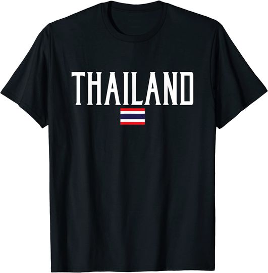 Discover Thailand Flag Vintage White Text T-Shirt