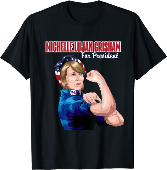 Discover Michelle Lujan Grisham USA Flag T Shirt