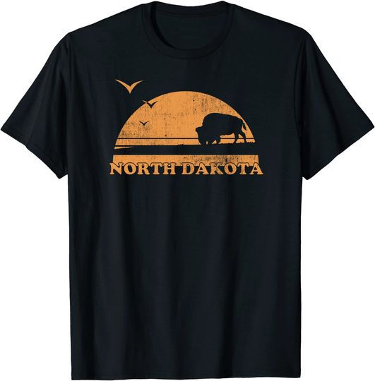 Discover Vintage North Dakota 70s 80s Sunrise T Shirt