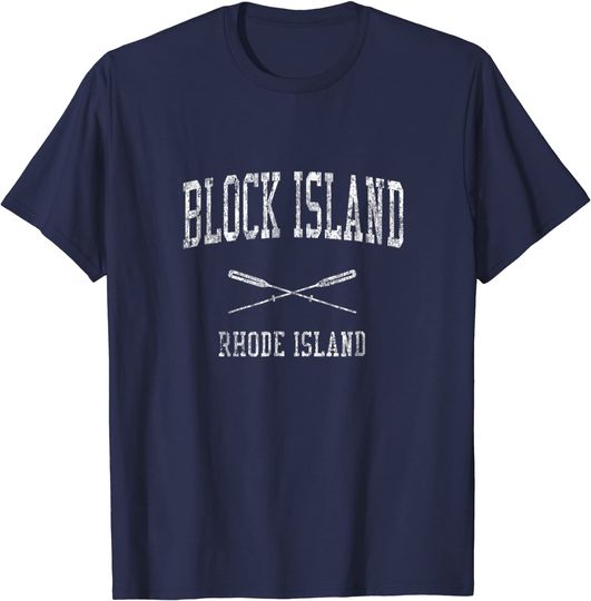 Discover Block Island Rhode Island RI Vintage Nautical T Shirt