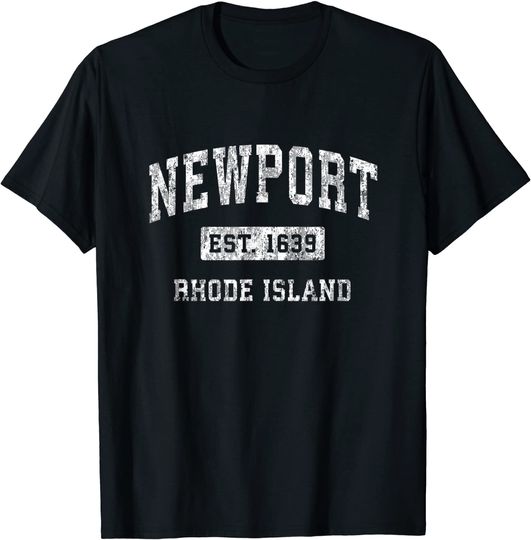 Discover Newport Rhode Island RI Vintage Established T Shirt
