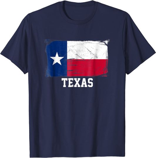 Discover Texas United States Vintage Distressed Flag T Shirt