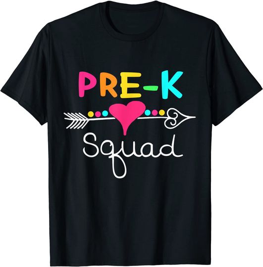 Discover PRE-K Squad Fourth Teacher Student Team Back To School T-Shirt