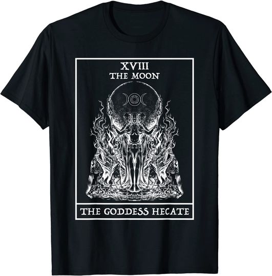 Discover The Goddess Hecate Tarot Card Moon Witch Wiccan Witchy T-Shirt