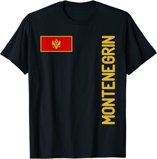 Discover Montenegrin Flag And Montenegro Roots T-Shirt