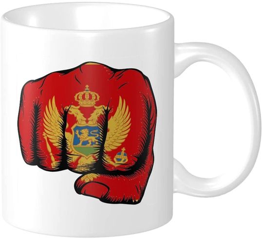 Discover Flag Of Montenegro Fist Power Cups Coffee Mug Ceramic Cup Custom Drinking Cup
