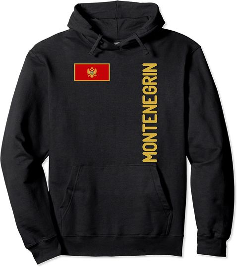 Discover Montenegrin Flag And Montenegro Roots Pullover Hoodie