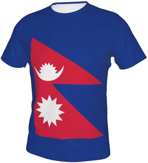 Discover Dianzizimaomayi Flag of Nepal T-Shirt
