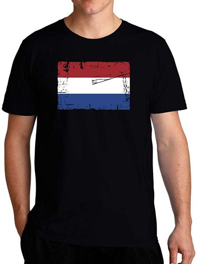 Discover Eddany Netherlands Vintage Flag T-Shirt
