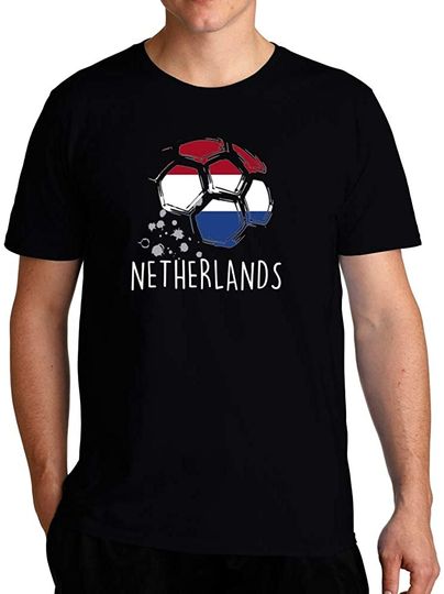 Discover Eddany Netherlands Soccer Ball Flag T-Shirt