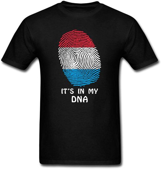 Discover Netherlands Flag It's in My DNA Mens Womens Hip Hop Cotton T-Shirt Funny Graphic Shirt for Daddy USA Size S-3XL