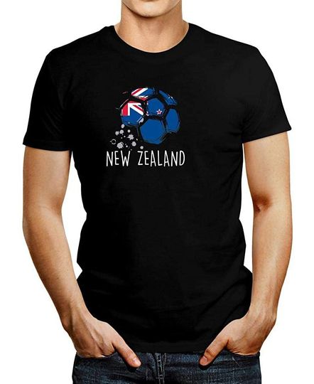Discover Idakoos New Zealand Soccer Ball Flag T-Shirt