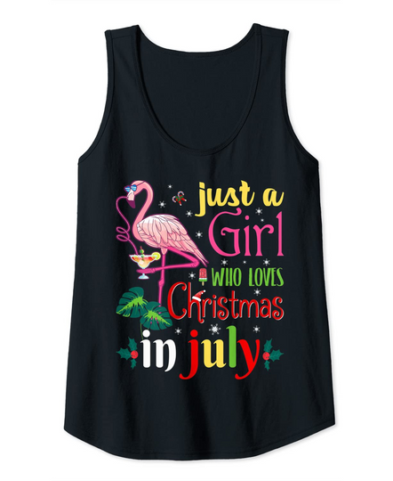 Discover Womens Just A Girl Who Loves Christmas In July Tank Top