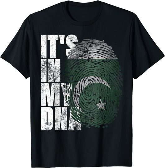 Discover It's In My DNA Pakistani Shirt Islamic Gifts Pakistan Flag T Shirt