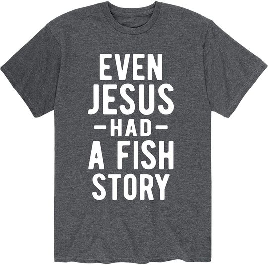 Discover Instant Message Even Jesus Had A Fish Story - Men's Short Sleeve Graphic T-Shirt
