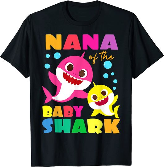 Discover Nana Of The Baby Shark Birthday T-Shirt