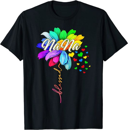 Discover Blessed Nana Flower Grandma Grandmother Mimi T-Shirt