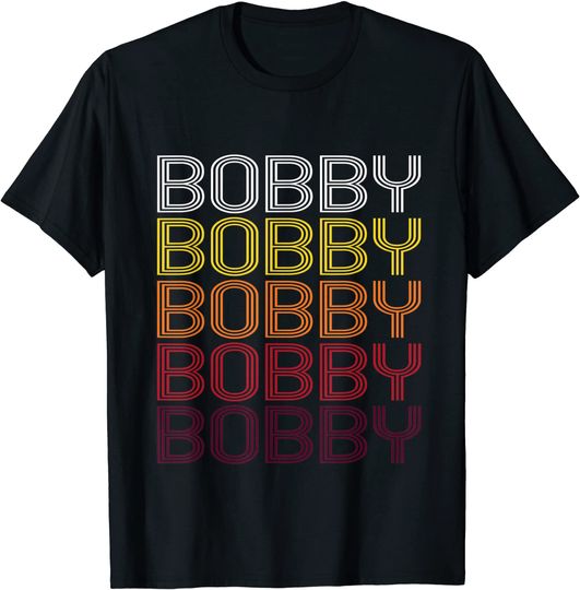 Discover Bobby Retro Wordmark Pattern Vintage T-shirt