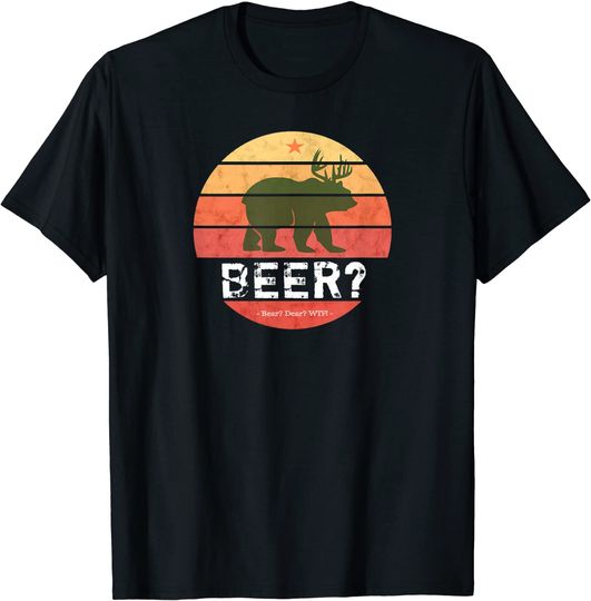 Discover Bear, Deer, Beer Funny word game for beer fans T-Shirt