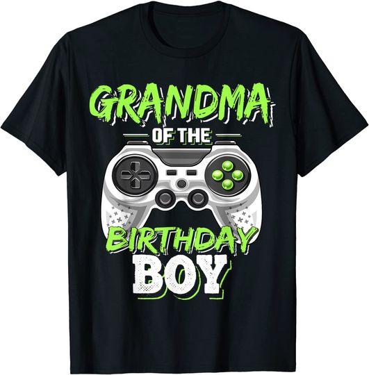 Discover Grandma of the Birthday Boy Matching Video Game T-Shirt