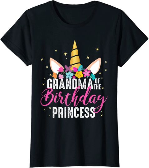 Discover Grandma Of The Birthday Princess Gifts Unicorn Birthday T-Shirt