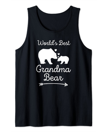 Discover Worlds Best Grandma Bear Heart & Arrow Baby Cub Tank Top