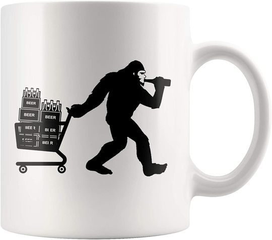 Discover Shopping Cart Beer Mug For Bigfoot And Beer Lover Sasquatch Lover Beer Drinker Coffee Mug Gift Teacup