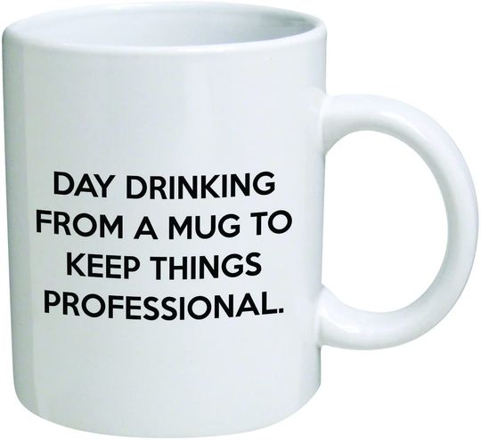 Discover Della Pace Mug - Day Drinking from a Mug to Keep Things Professional - Birthday Gift for Coworkers or boss.